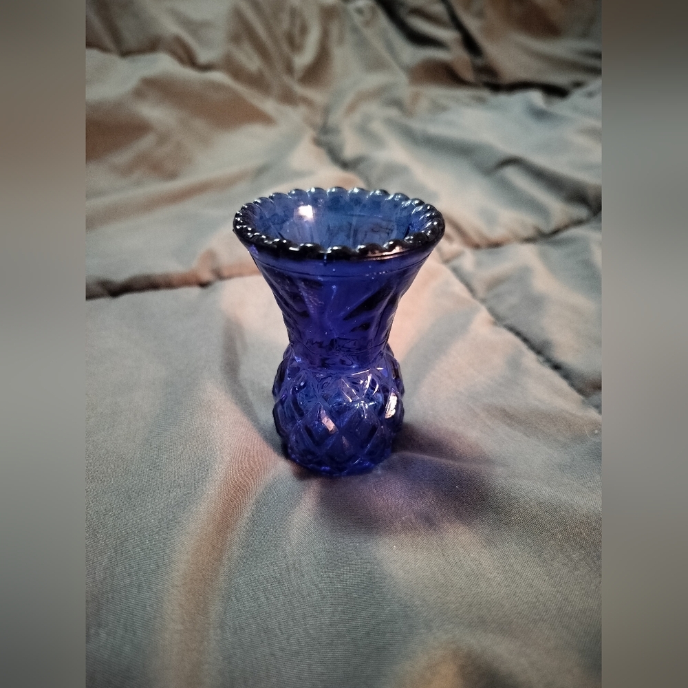Miniature cobalt vase